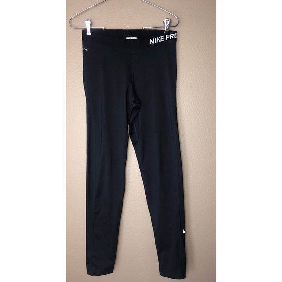NIKE PRO | Black Dri Fit Workout Legging Pants L - Picture 2 of 8